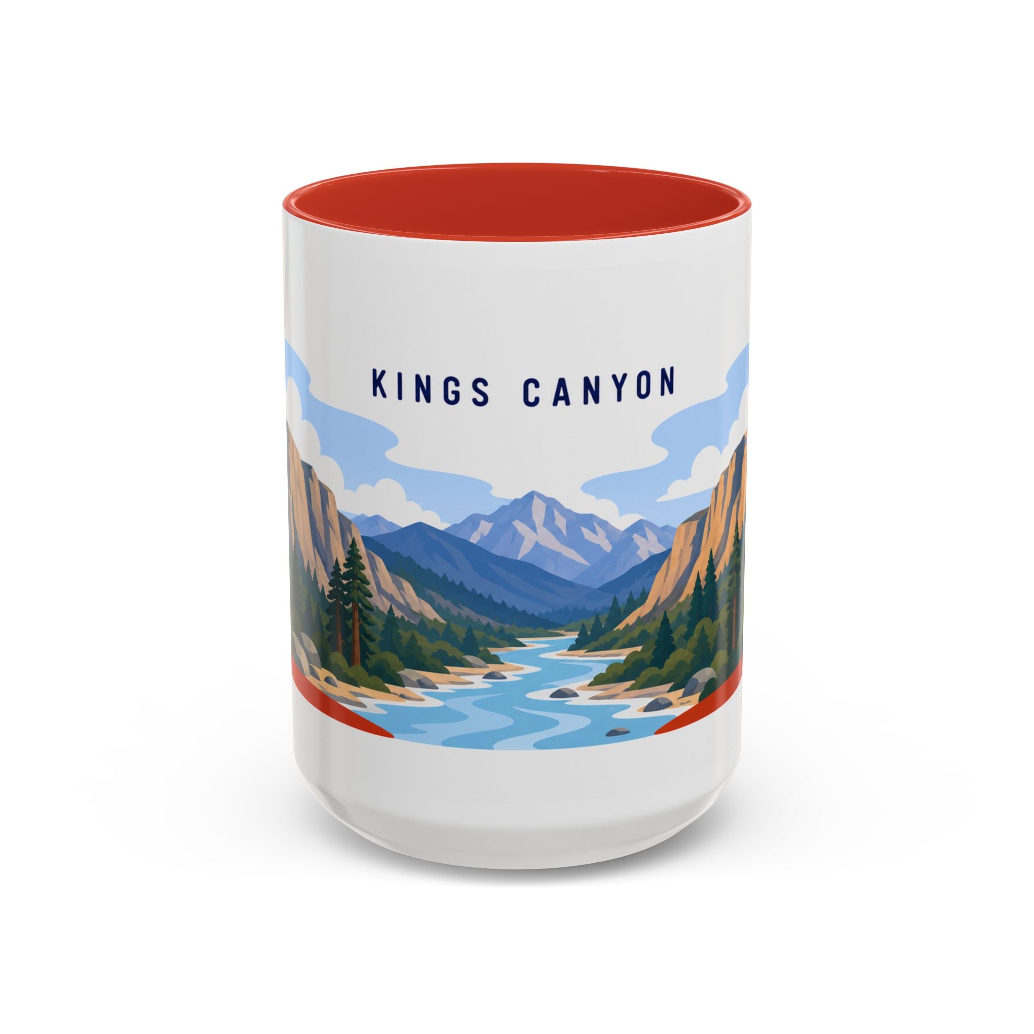Kings Canyon National Park Coffee Mug | Solid Color Block Park Souvenir | 11oz 15oz Accent Mug
