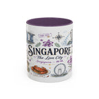 Singapore Coffee Mug | Asia Souvenir Travel Gift | Accent Color Ceramic 11oz 15oz