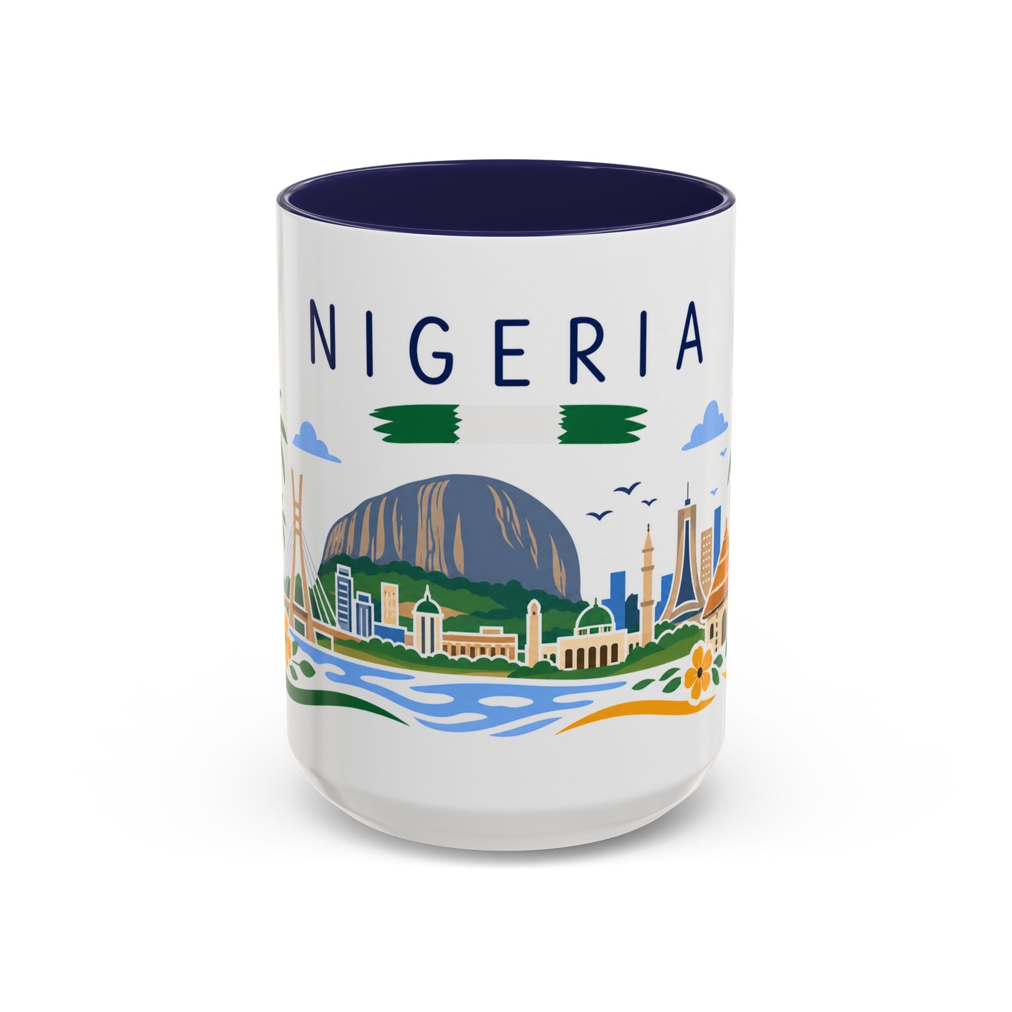 Nigeria Coffee Mug | Travel Souvenir Accent Mug | Country Gift Ceramic Cup 11oz 15oz