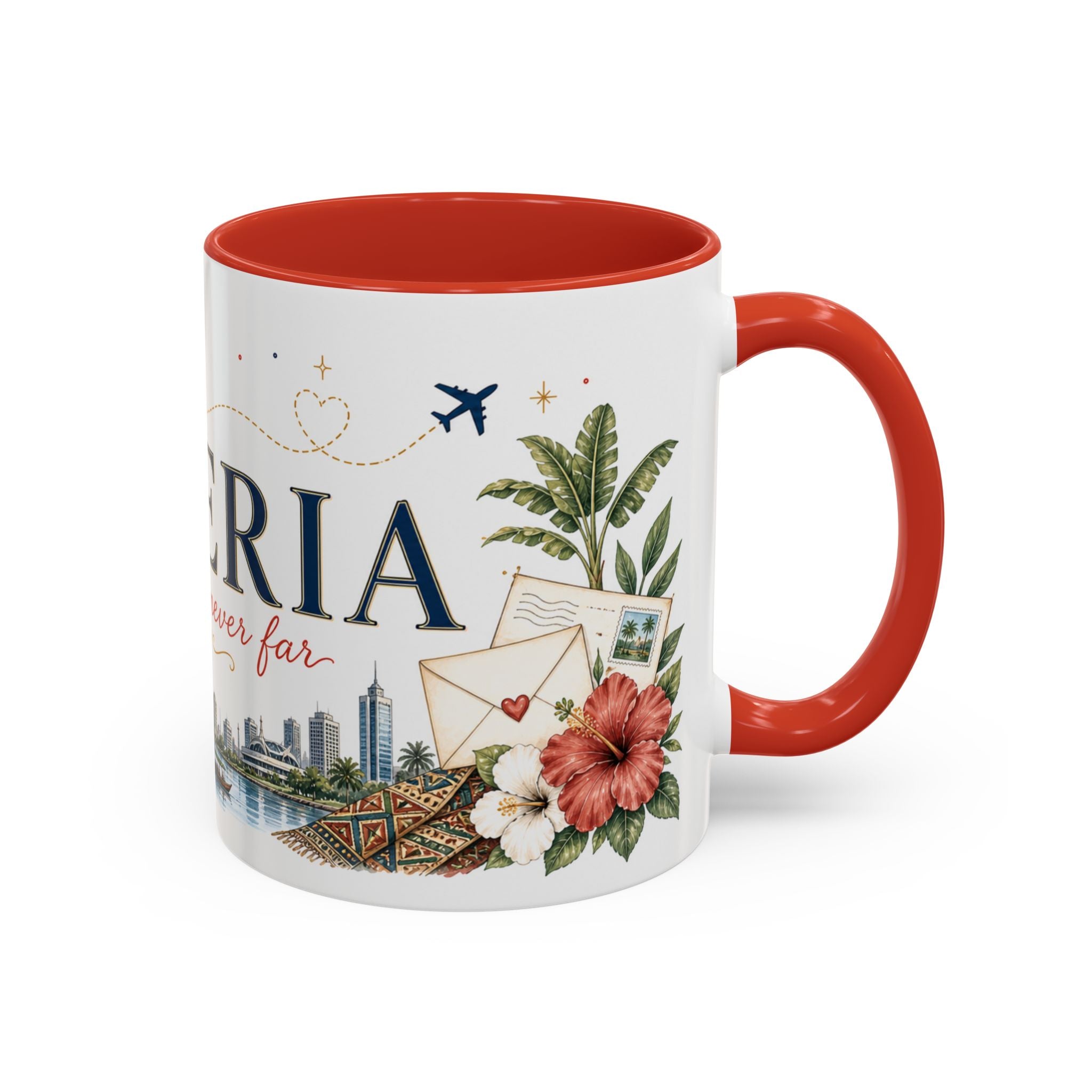 Nigeria Home Country Mug | Moving Away Gift | Long Distance Friendship | 11 oz 15 oz Accent Mug