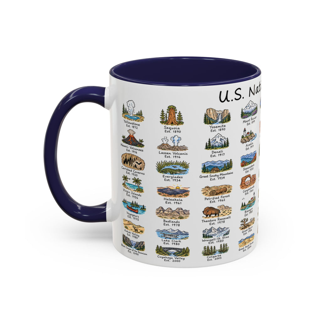 63 National Parks Mug | U.S. Parks Coffee Cup | Park Bucket List Gift | Road Trip Hiking Camping Souvenir