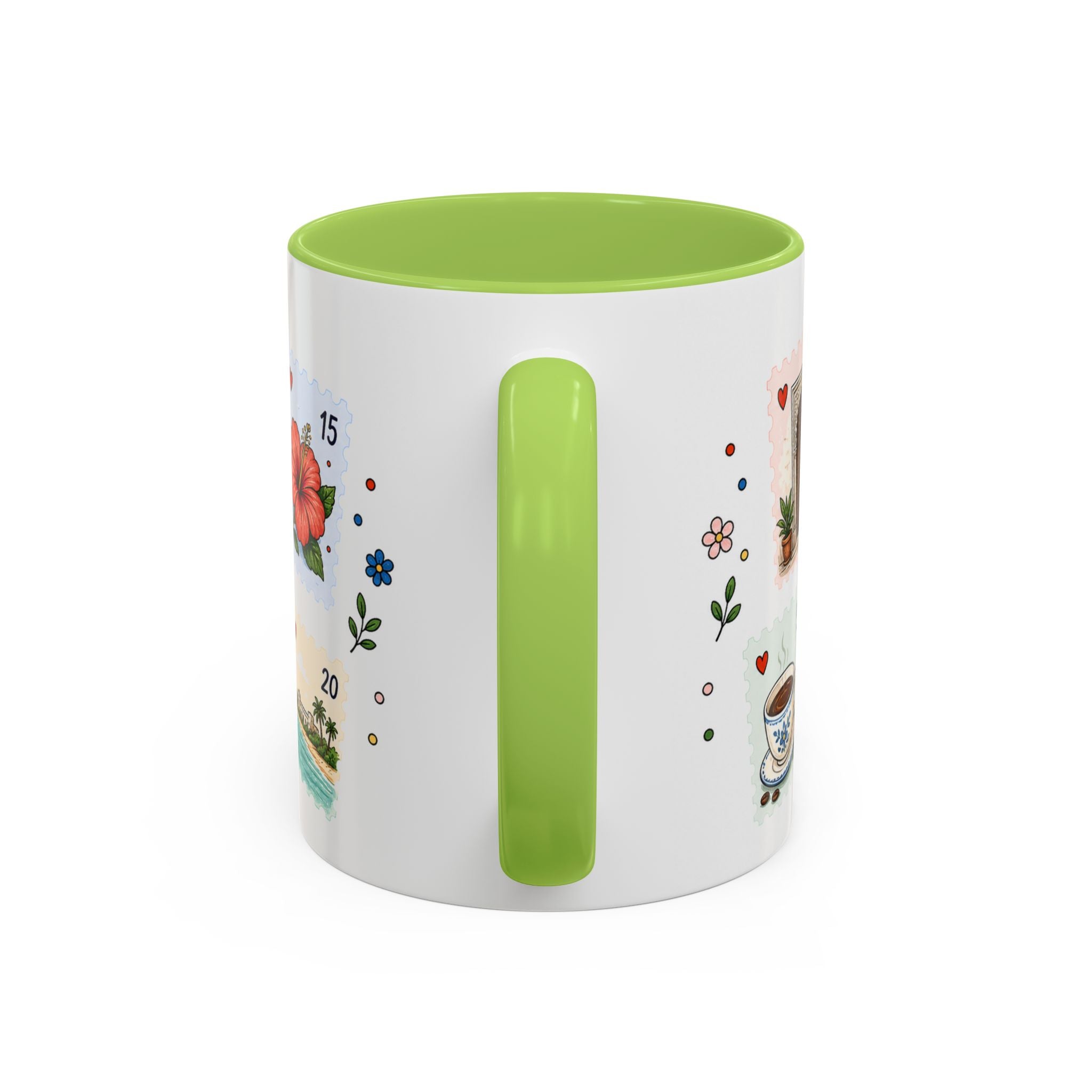 Zanzibar City Coffee Mug | Postage Stamp Collage Mug | Travel Souvenir Accent Cup 11oz 15oz