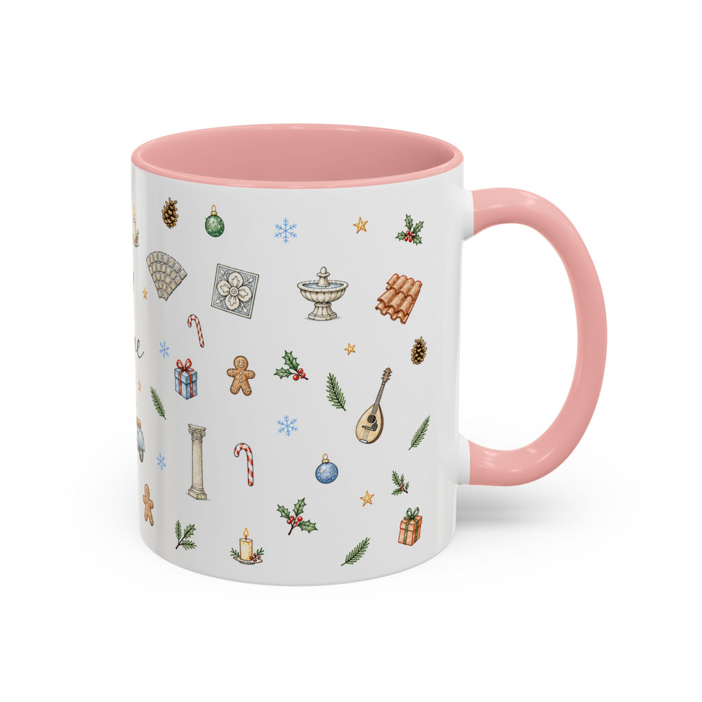 Rome Christmas Mug | Watercolor City Souvenir | Ceramic Coffee Cup