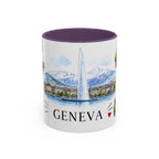 Geneva Illustrated Travel Mug | City Souvenir Accent Coffee Mug | 11oz 15oz Ceramic Cup