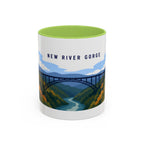 New River Gorge National Park and Preserve Coffee Mug | Solid Color Block Park Souvenir | 11oz 15oz Accent Mug
