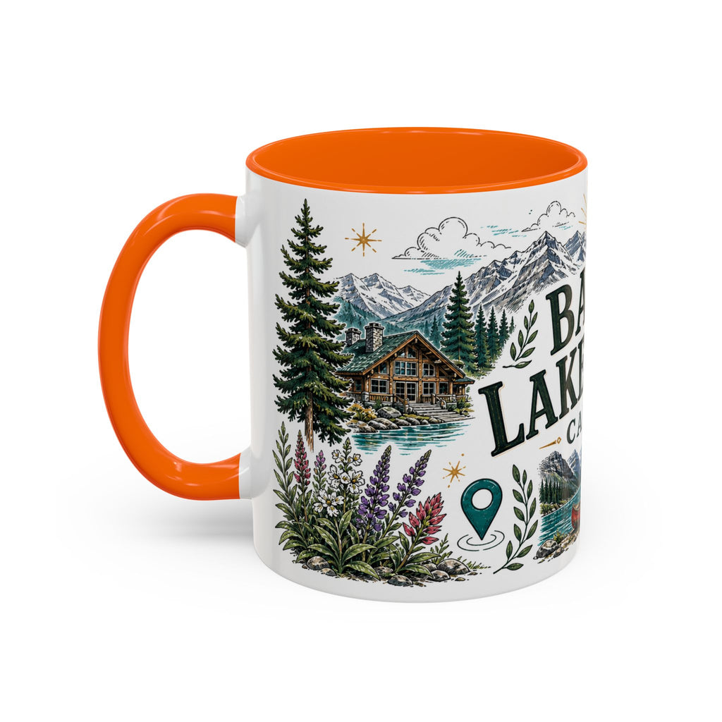 Banff Lake Louise Coffee Mug | Travel Destination Souvenir Gift | Accent Color Ceramic 11oz 15oz