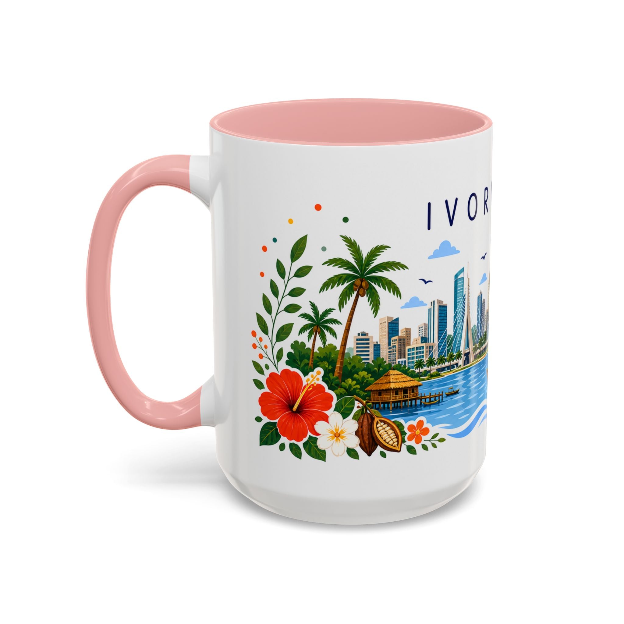 Ivory Coast Coffee Mug | Travel Souvenir Accent Mug | Place Gift Ceramic Cup 11oz 15oz