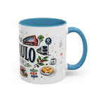 Sao Paulo Coffee Mug | Brazil Souvenir Travel Gift | Accent Color Ceramic 11oz 15oz