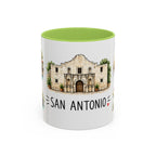 San Antonio Illustrated Travel Mug | City Souvenir Accent Coffee Mug | 11oz 15oz Ceramic Cup