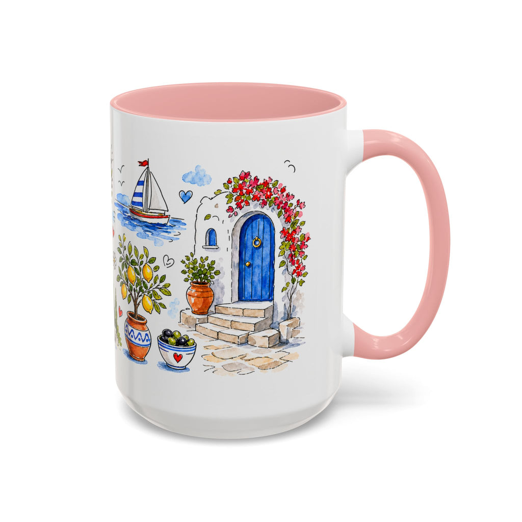 Athens Travel Mug | European City Souvenir Accent Coffee Mug | 11oz 15oz Ceramic Cup