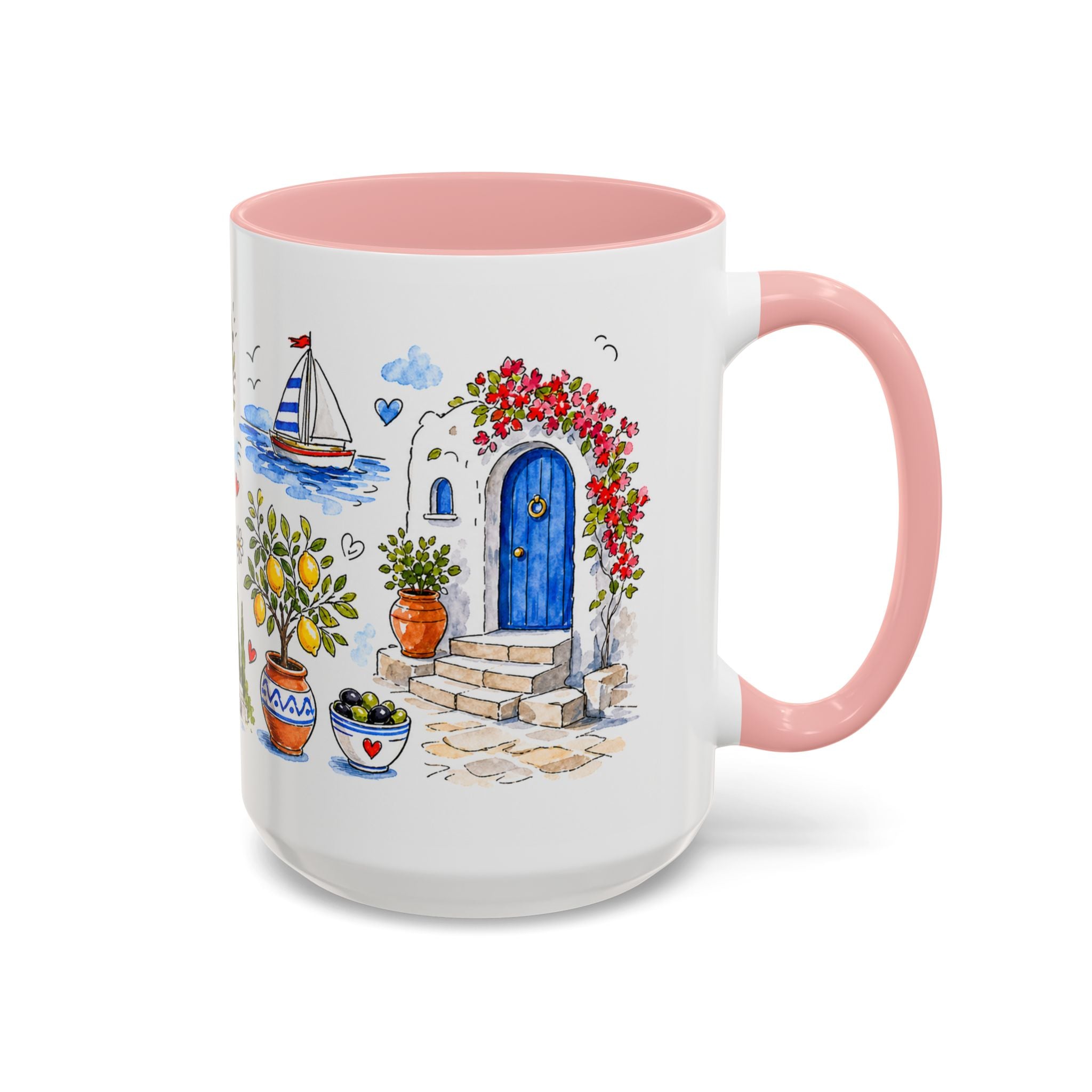 Athens Travel Mug | European City Souvenir Accent Coffee Mug | 11oz 15oz Ceramic Cup