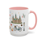 Copenhagen Christmas Mug | Watercolor Travel Souvenir | Holiday Gift | Accent Ceramic Coffee Cup 11oz 15oz