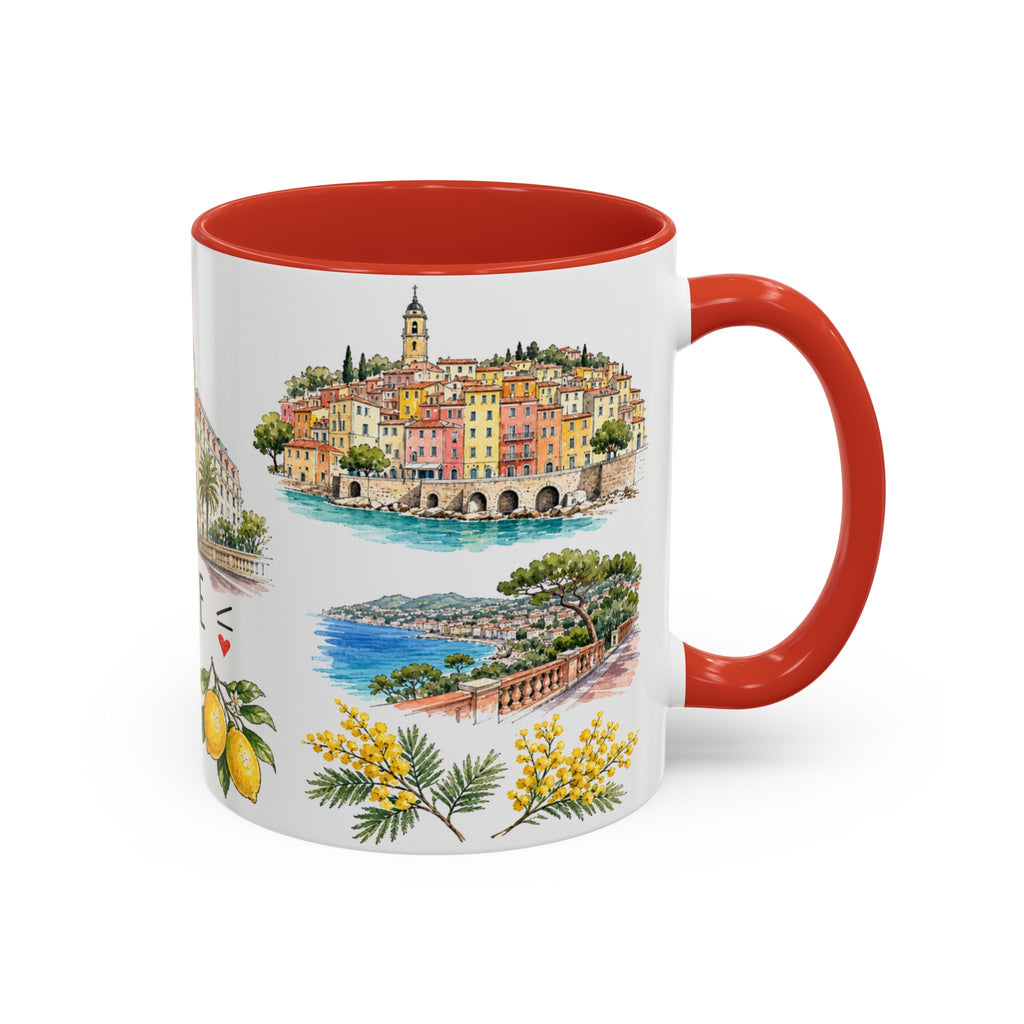 Nice Illustrated Travel Mug | City Souvenir Accent Coffee Mug | 11oz 15oz Ceramic Cup