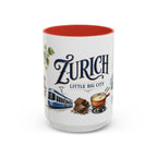 Zurich Coffee Mug | Switzerland Travel Souvenir | Vintage Illustrated City Gift | 11 oz 15 oz Accent Mug