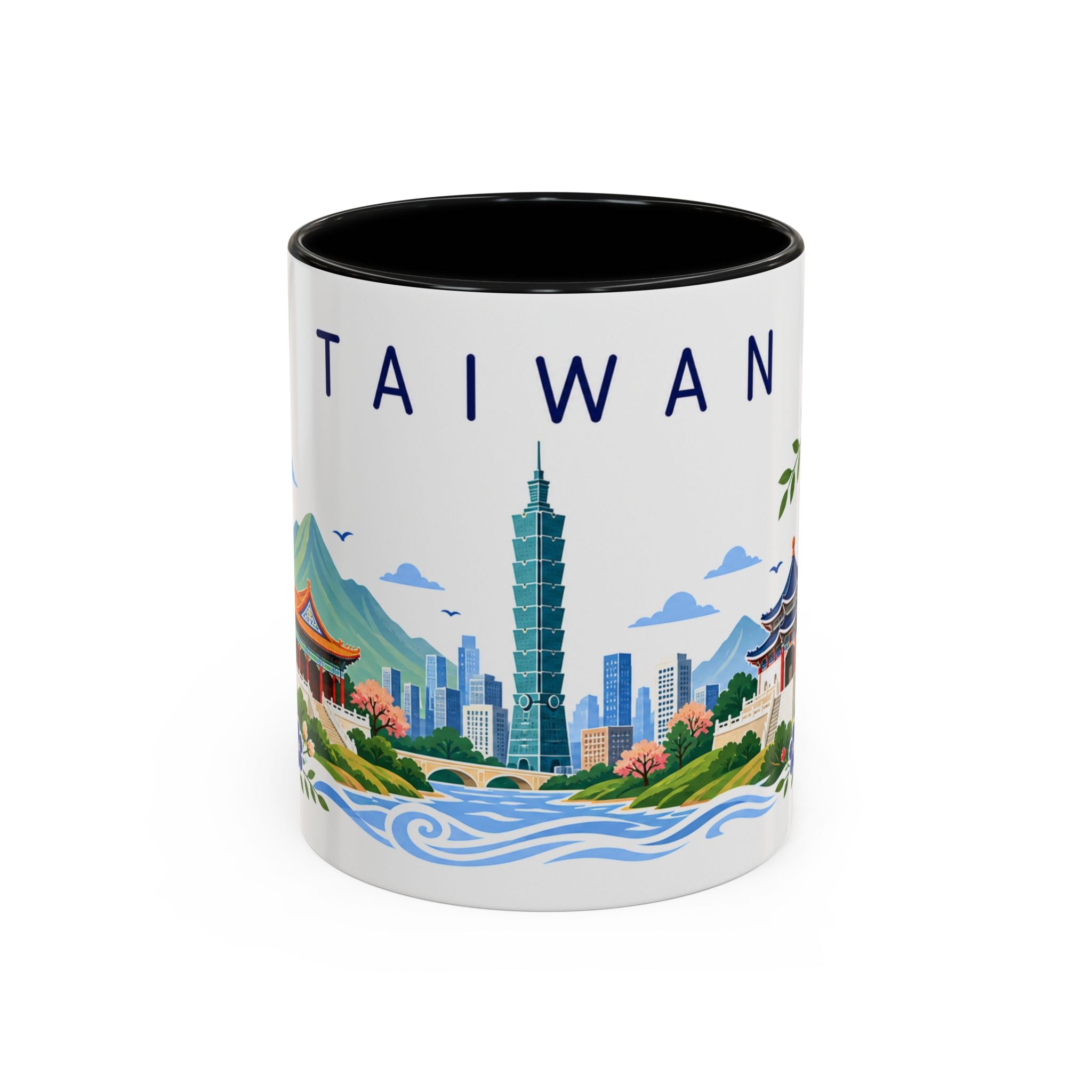 Taiwan Coffee Mug | Travel Souvenir Accent Mug | Place Gift Ceramic Cup 11oz 15oz