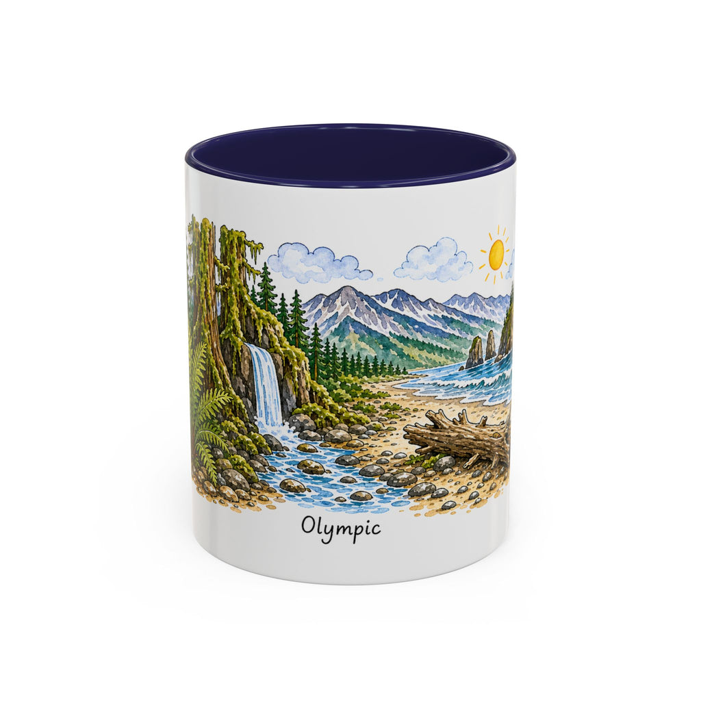 Olympic National Park Mug | US Travel Souvenir Accent Coffee Mug | 11oz 15oz Ceramic Cup