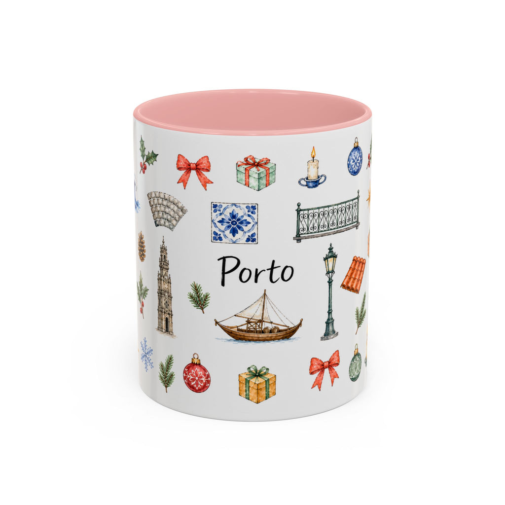 Porto Christmas Mug | Watercolor City Souvenir, Travel Gift (11oz/15oz)
