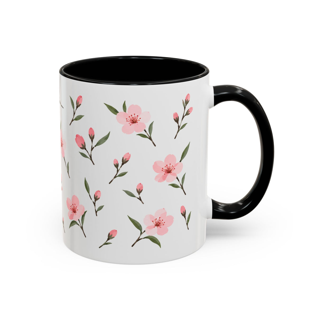 Delaware Peach Blossom Mug, State Flower Floral Coffee Cup, 11oz Botanical Gift