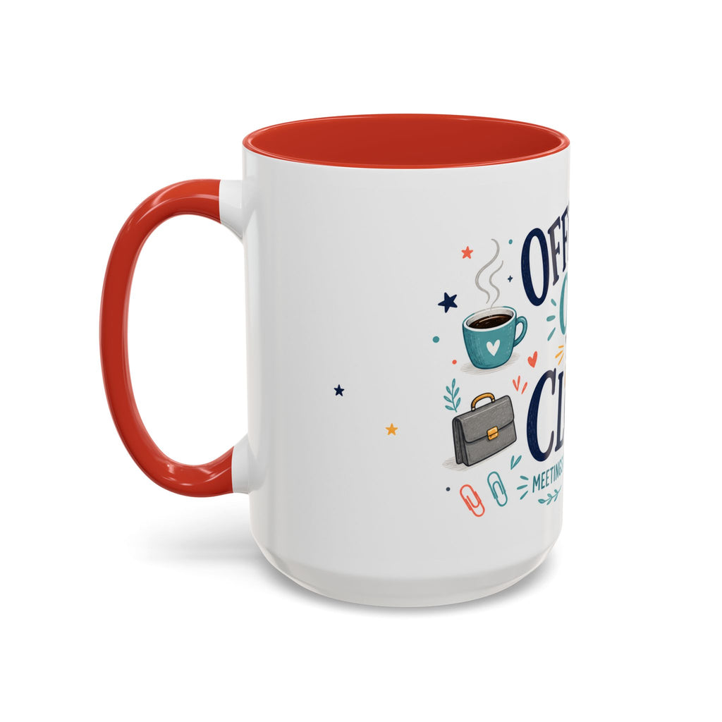 Officially Off The Clock Coffee Mug | Funny Retirement Gift | Accent Color Ceramic 11oz 15oz