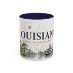 Louisiana Home State Mug | Moving Away Gift | Long Distance Friendship Coffee Cup | 11oz 15oz Accent Mug