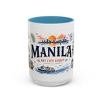 Manila Coffee Mug | Philippines Souvenir Travel Gift | Accent Color Ceramic 11oz 15oz