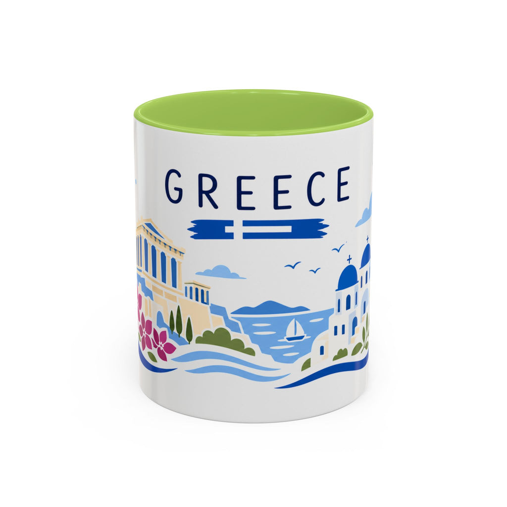 Greece Coffee Mug | Travel Souvenir Accent Mug | Country Gift Ceramic Cup 11oz 15oz