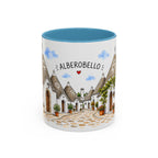 Alberobello Illustrated Travel Mug | Italy Souvenir Accent Coffee Mug | 11oz 15oz Ceramic Cup