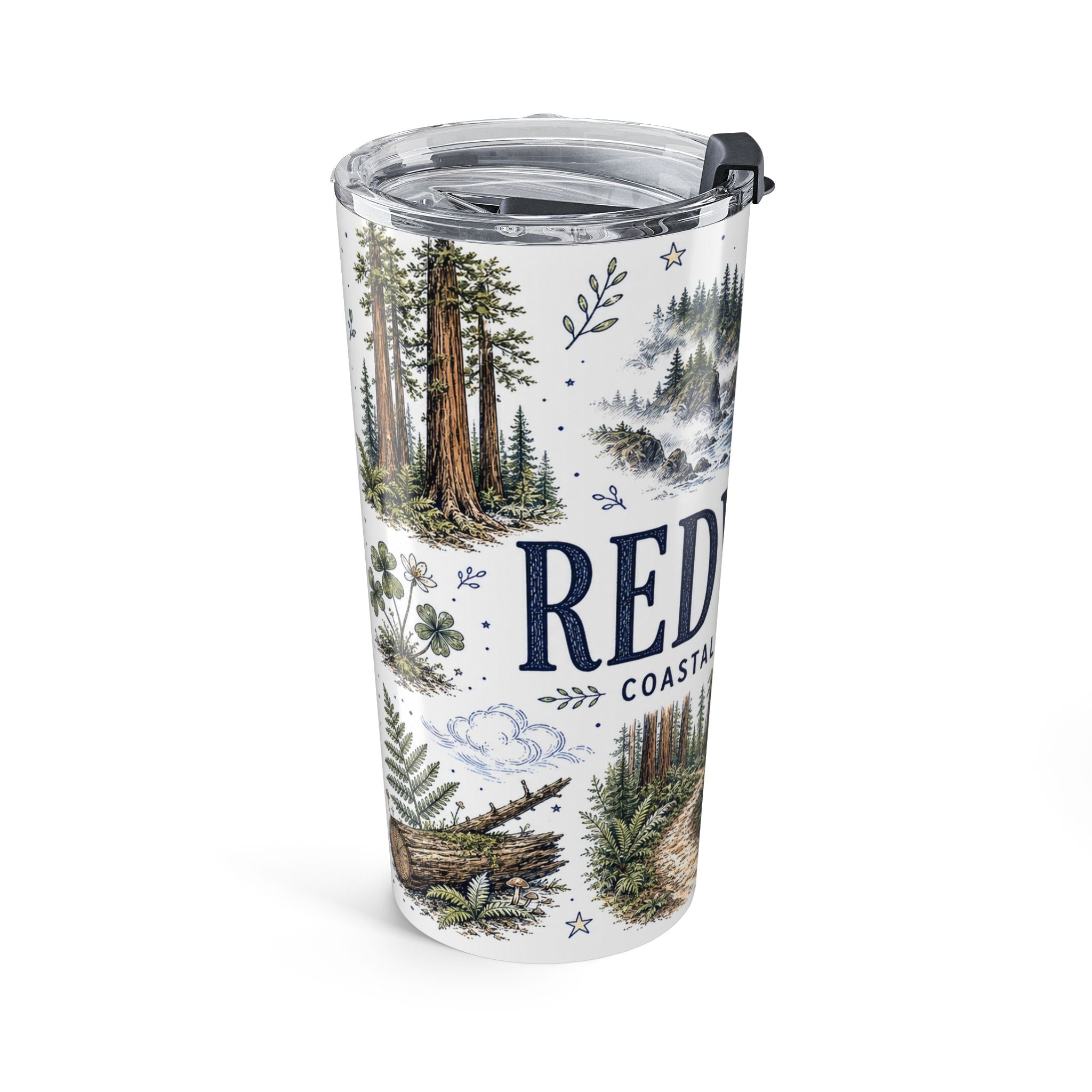 Redwood National Park 20oz Tumbler | California Coastal Forest Hiking Gift | Insulated Stainless Steel Travel Cup