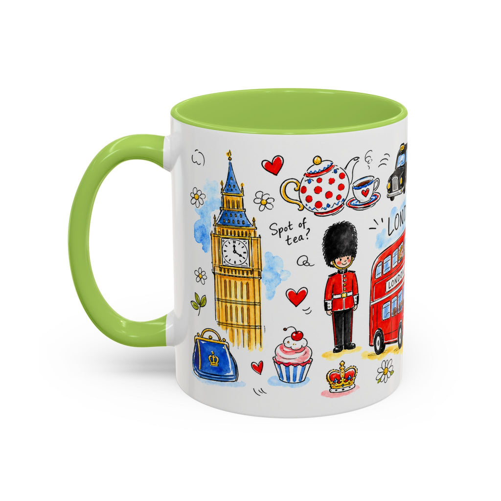 London Travel Mug | European City Souvenir Accent Coffee Mug | 11oz 15oz Ceramic Cup