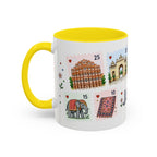 Jaipur Coffee Mug | Postage Stamp Collage Mug | Travel Souvenir Accent Cup 11oz 15oz