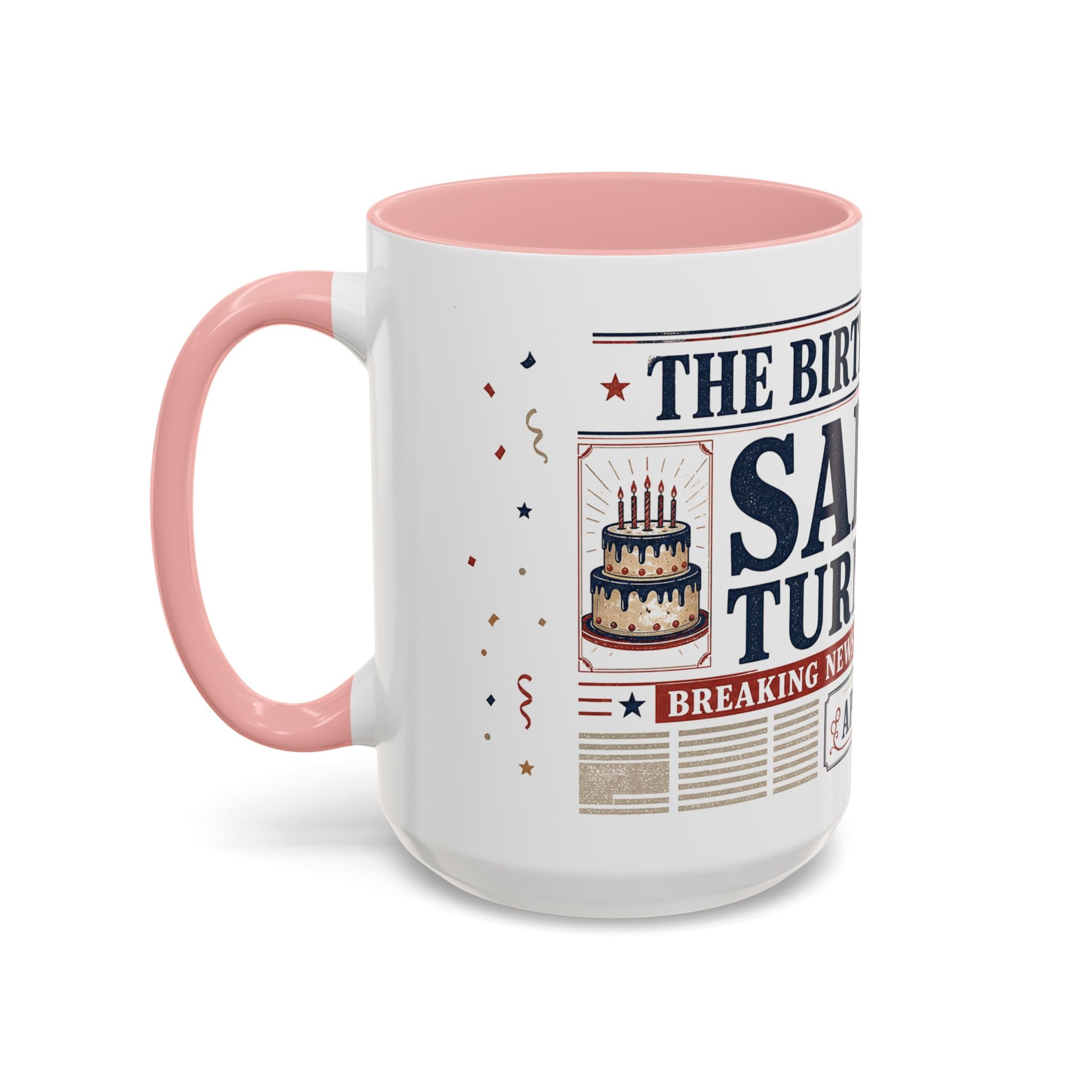 Birthday Newspaper Mug | Custom Name Age Date Gift | The Birthday Times Coffee Cup 11oz 15oz
