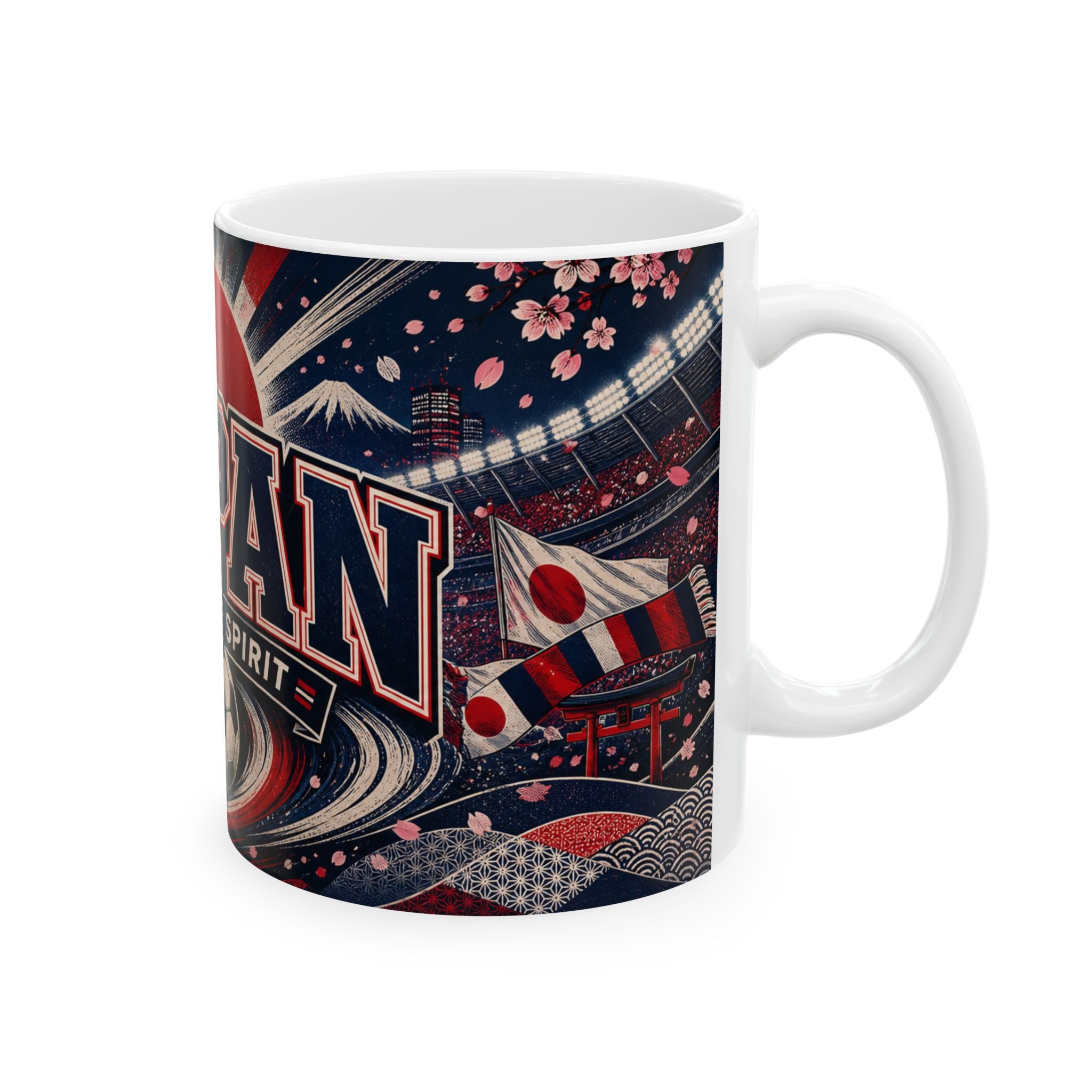Japan Soccer Spirit Coffee Mug | Soccer Fan Gift | Ceramic 11oz 15oz Match Day Cup