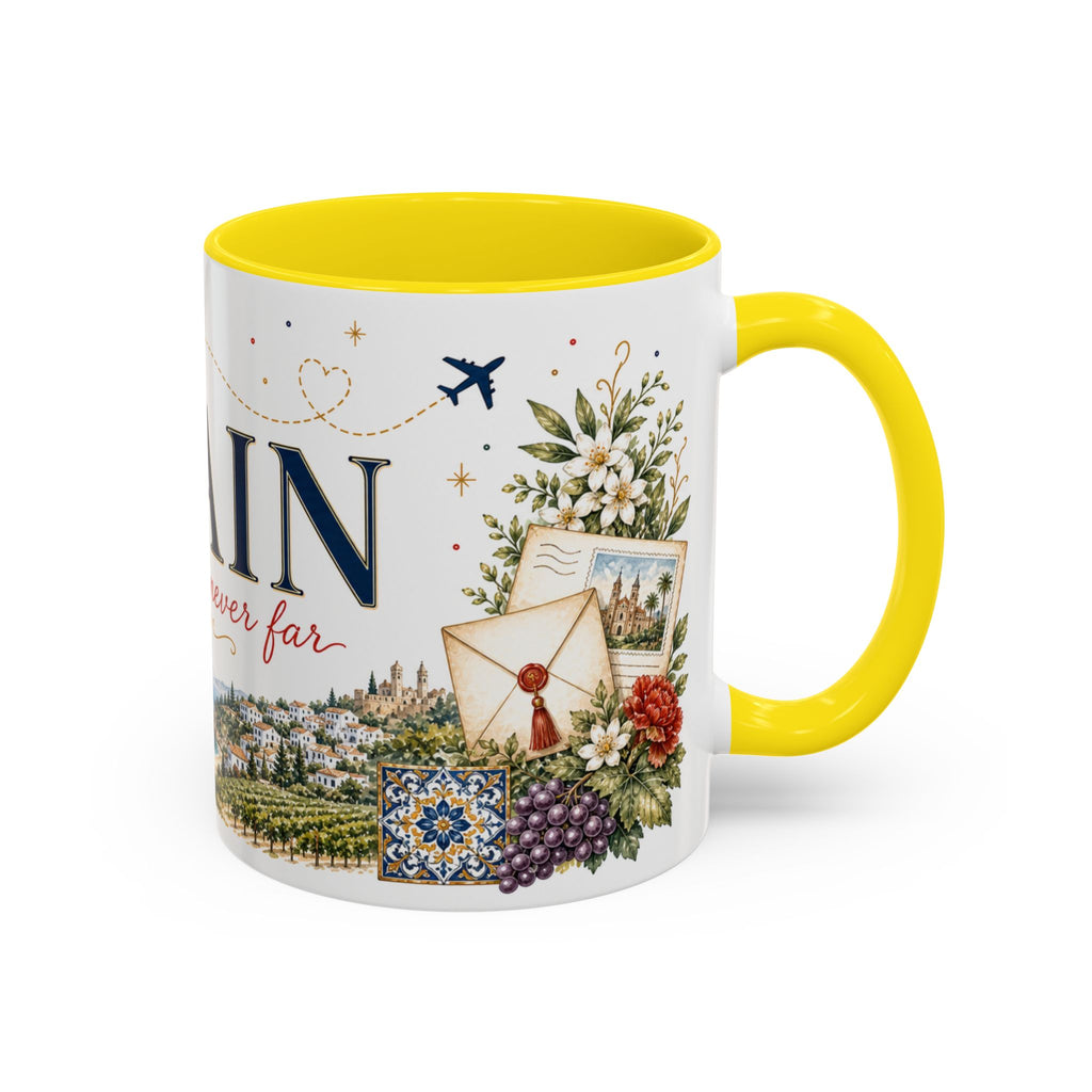 Spain Home Country Mug | Moving Away Gift | Long Distance Friendship | 11 oz 15 oz Accent Mug