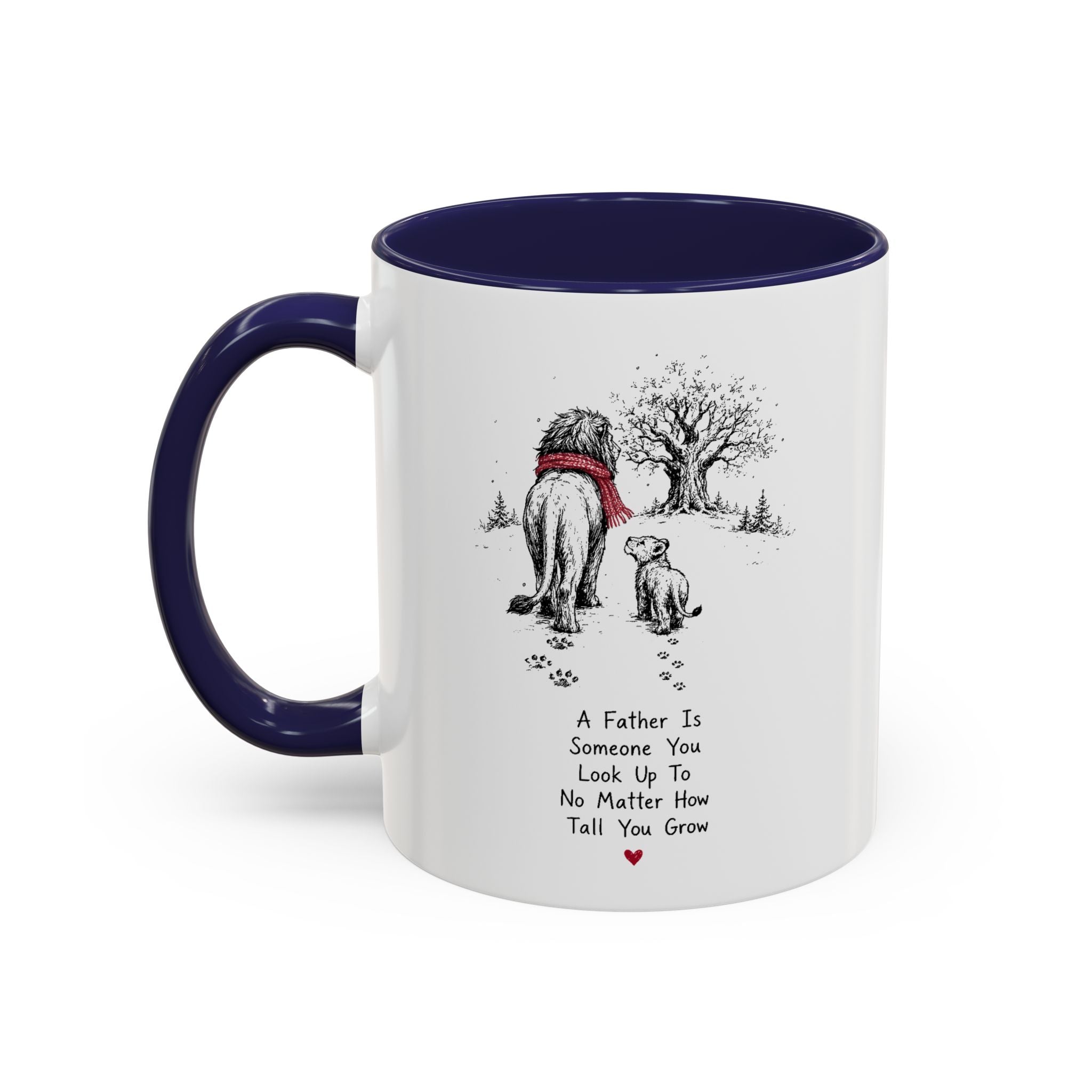 King Lion Dad Coffee Mug | Father's Day Pride Accent Ceramic (11oz 15oz)