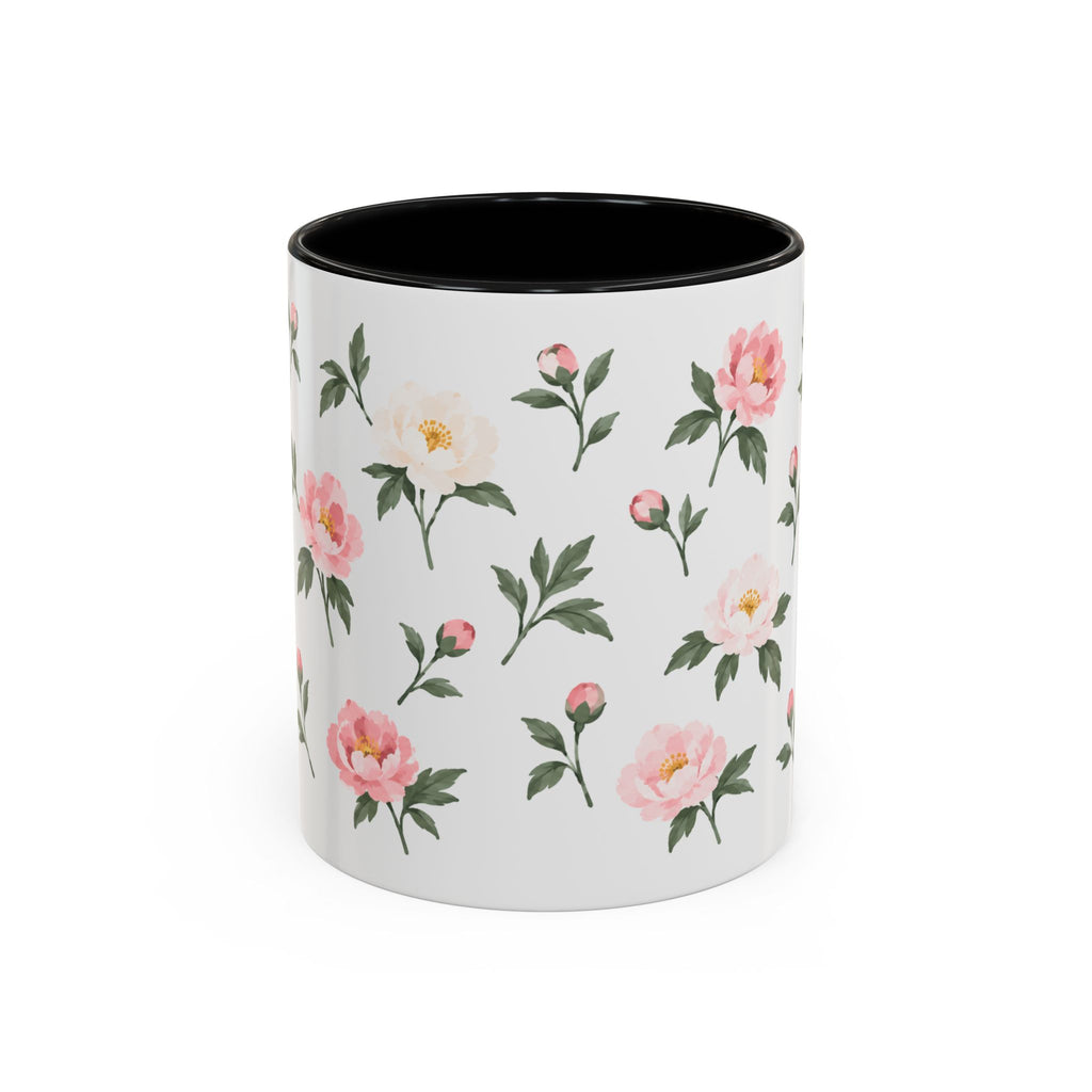 Indiana Peony Mug, State Flower Floral Coffee Cup, 11oz Botanical Gift
