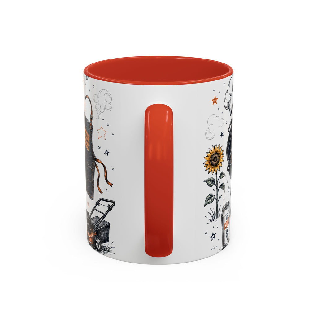 Grill Master Coffee Mug | Father's Day Gift for Dad | Accent Color Ceramic 11oz 15oz