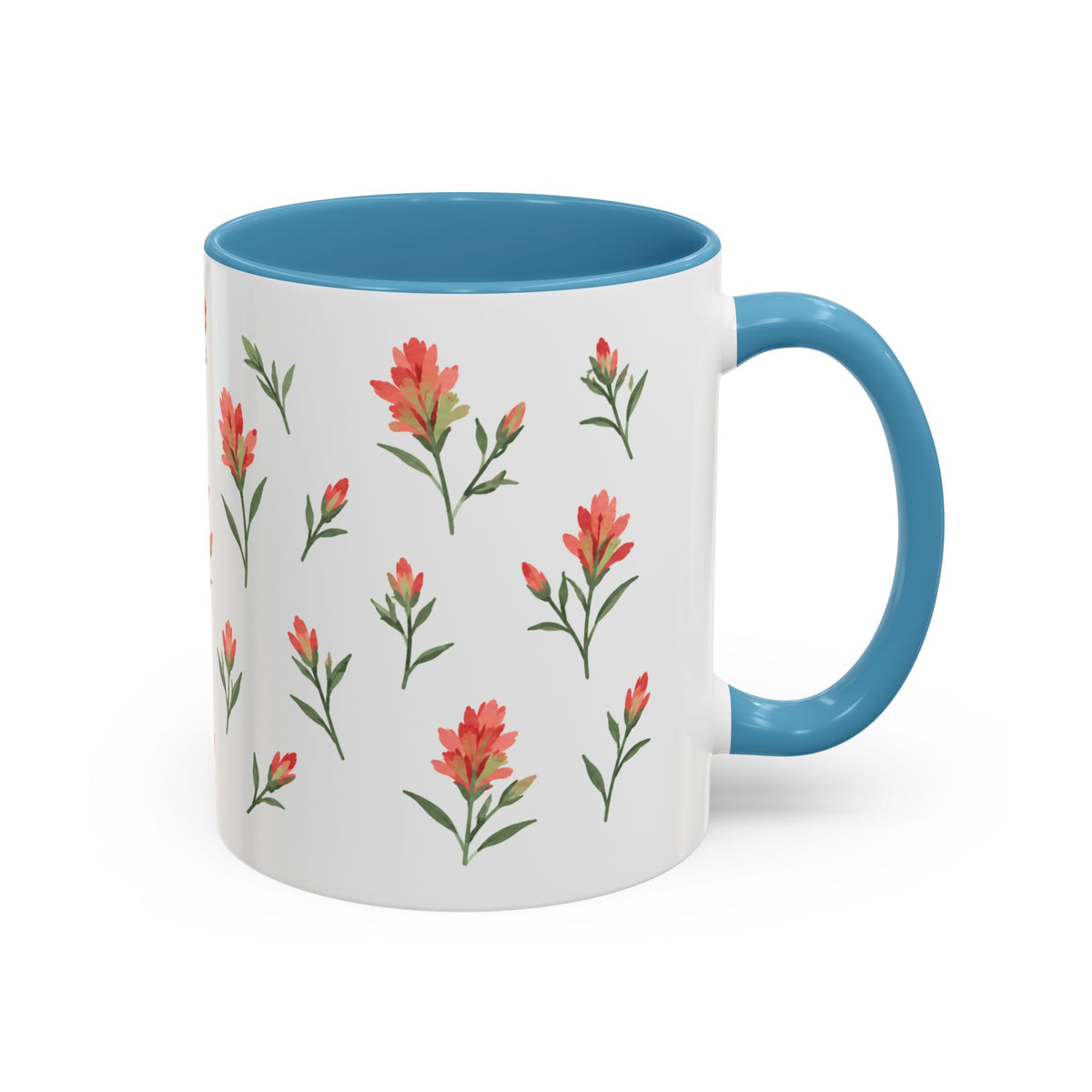 Wyoming Indian Paintbrush Mug, State Flower Floral Coffee Cup, 11oz Botanical Gift