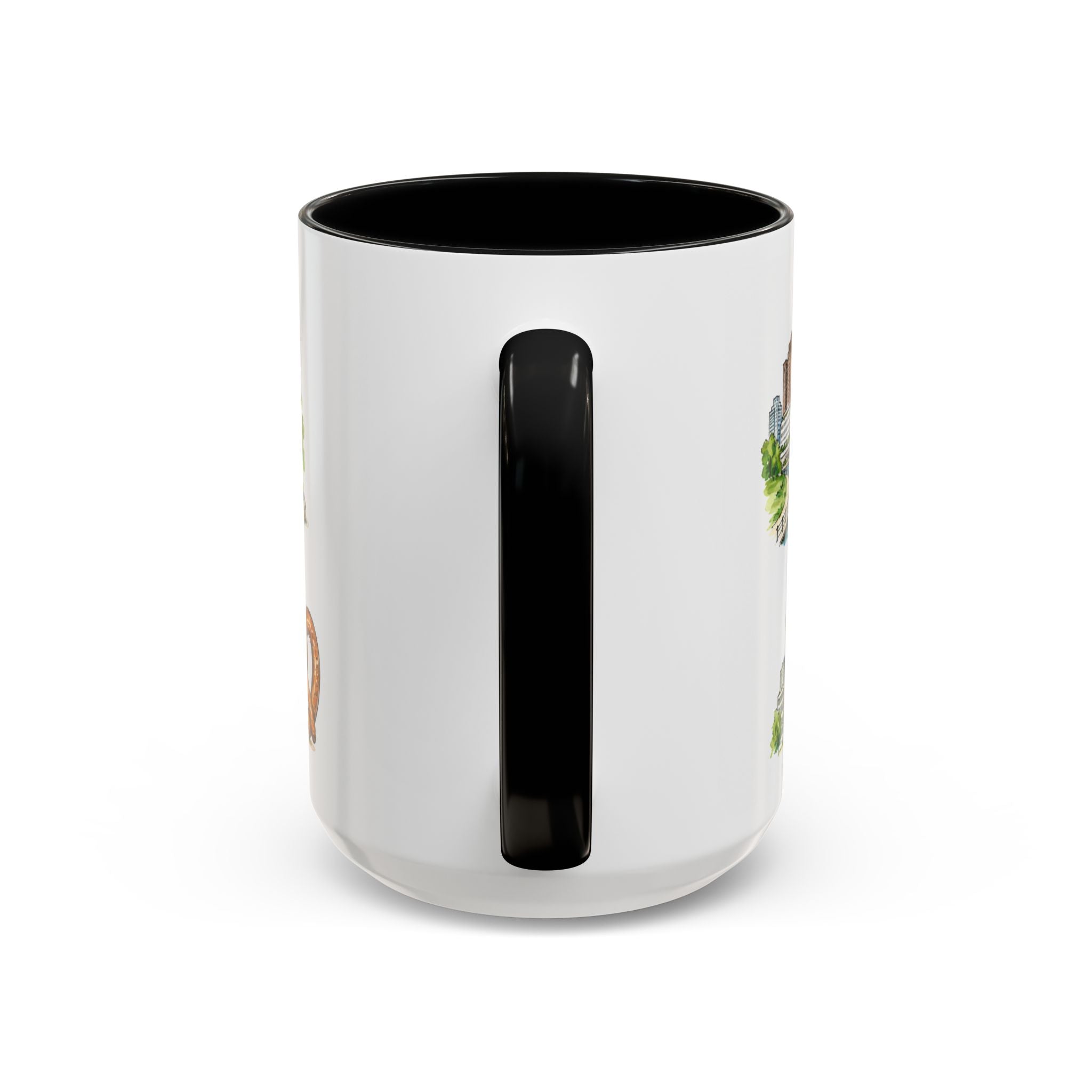 Columbus Illustrated Travel Mug | City Souvenir Accent Coffee Mug | 11oz 15oz Ceramic Cup