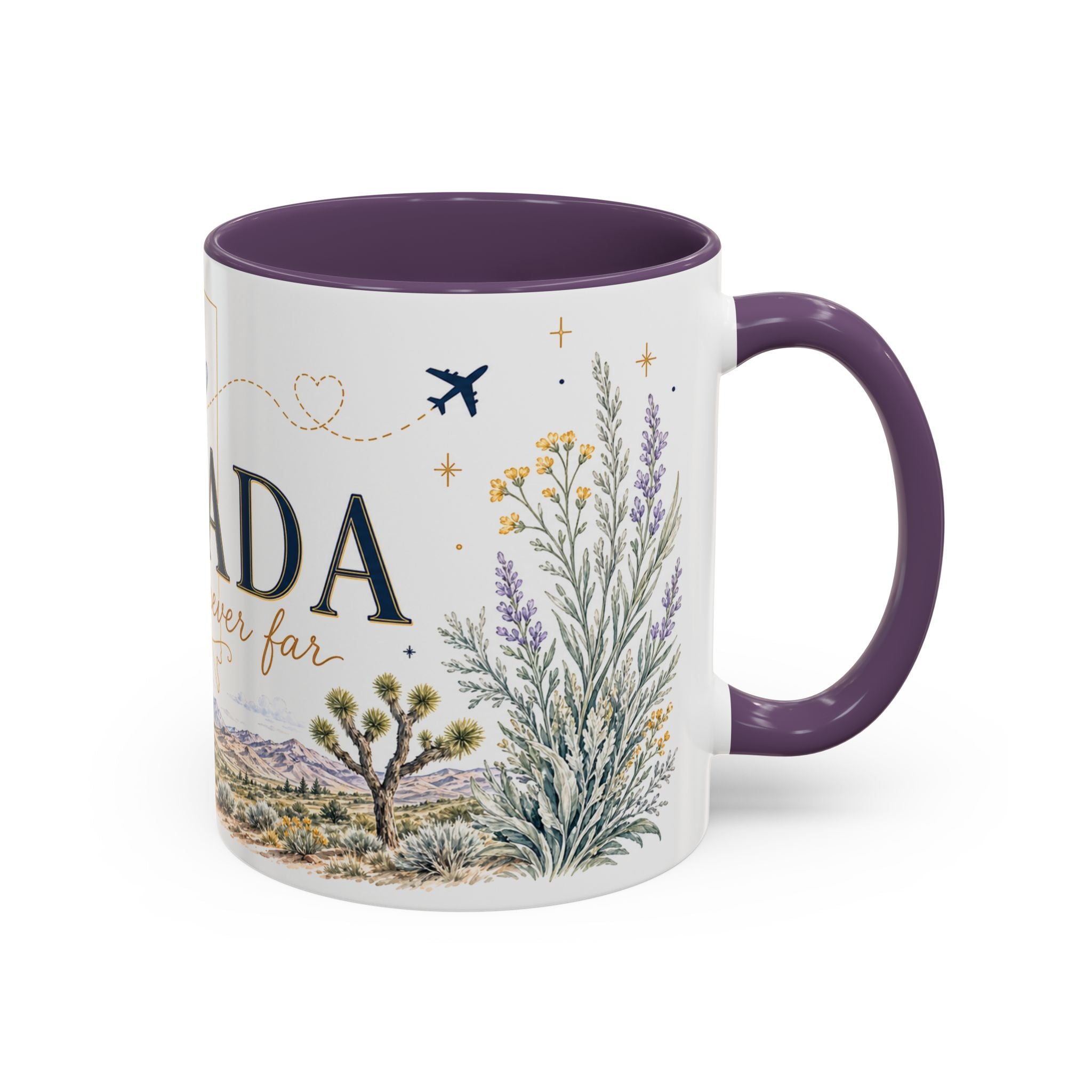 Nevada Home State Mug | Moving Away, Long Distance Friendship Gift | 11oz 15oz Accent Mug