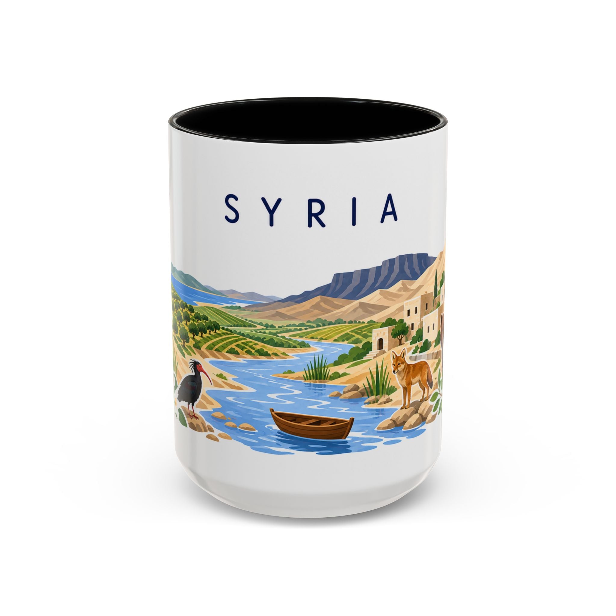 Syria Coffee Mug | Travel Souvenir Accent Mug | Country Gift Ceramic Cup 11oz 15oz