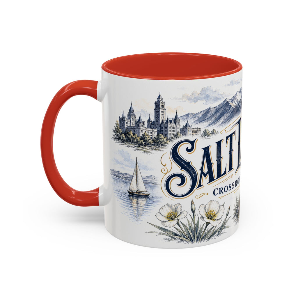 Salt Lake City Coffee Mug | United States Travel Souvenir | Vintage Illustrated City Gift | 11 oz 15 oz Accent Mug