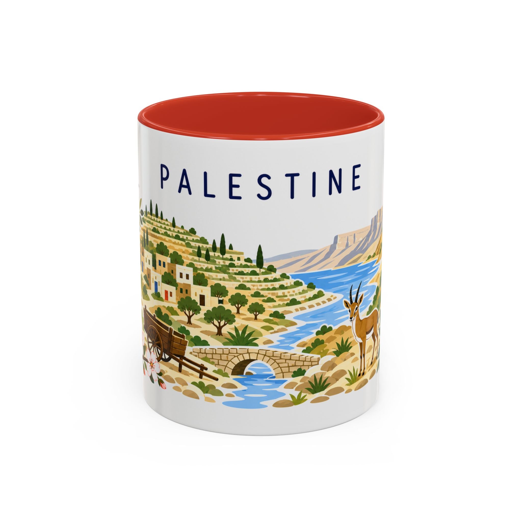 Palestine Coffee Mug | Travel Souvenir Accent Mug | Country Gift Ceramic Cup 11oz 15oz