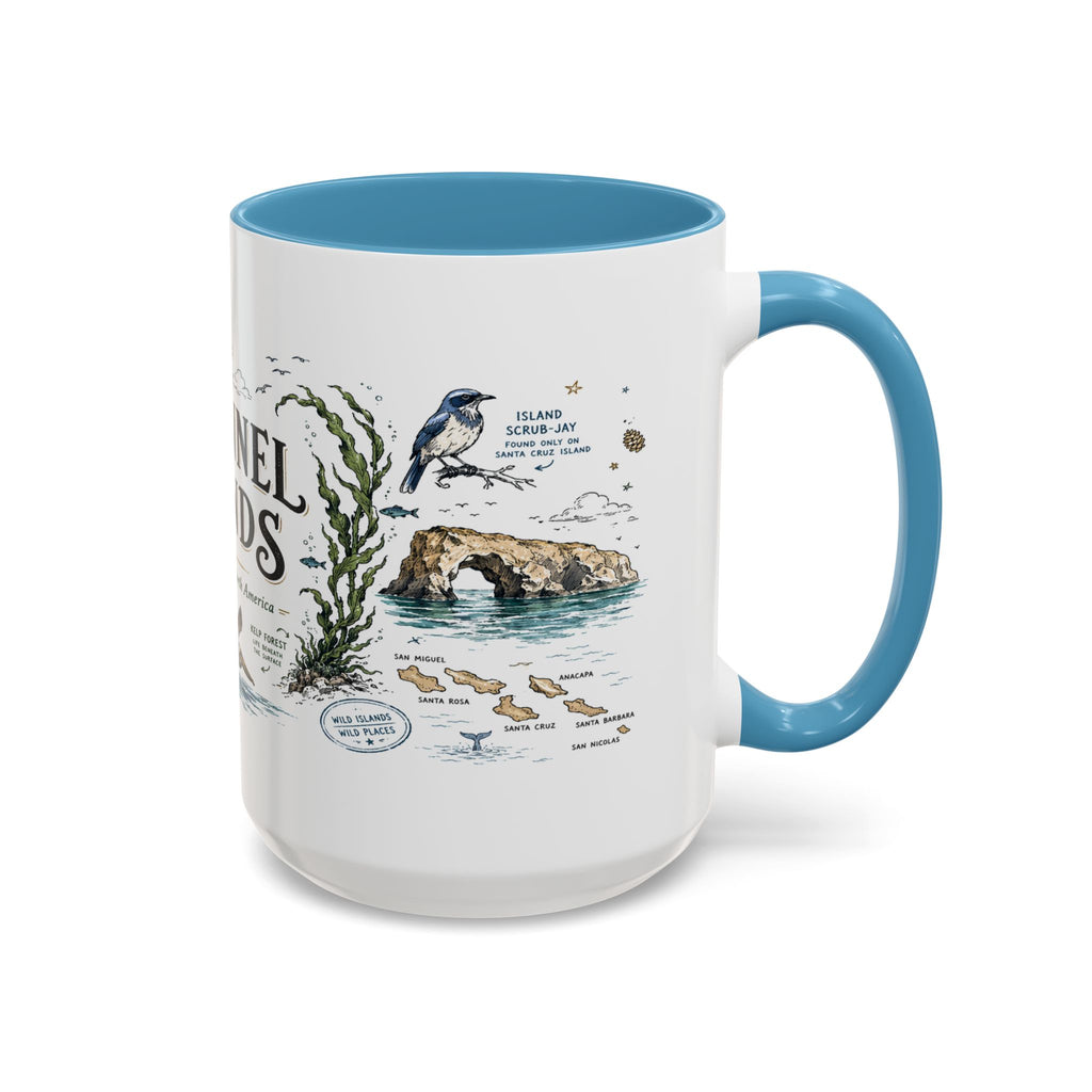 Channel Islands National Park Coffee Mug | California Island Wildlife Marine Gift | Accent Color Ceramic 11oz 15oz
