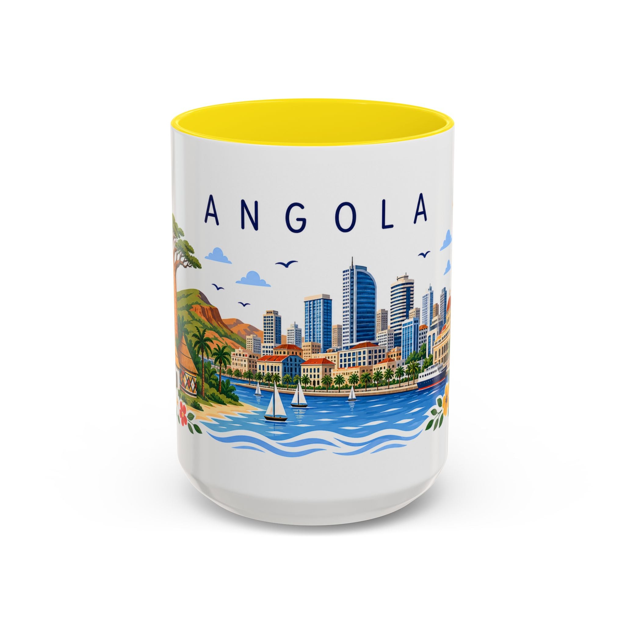Angola Coffee Mug | Travel Souvenir Accent Mug | Place Gift Ceramic Cup 11oz 15oz