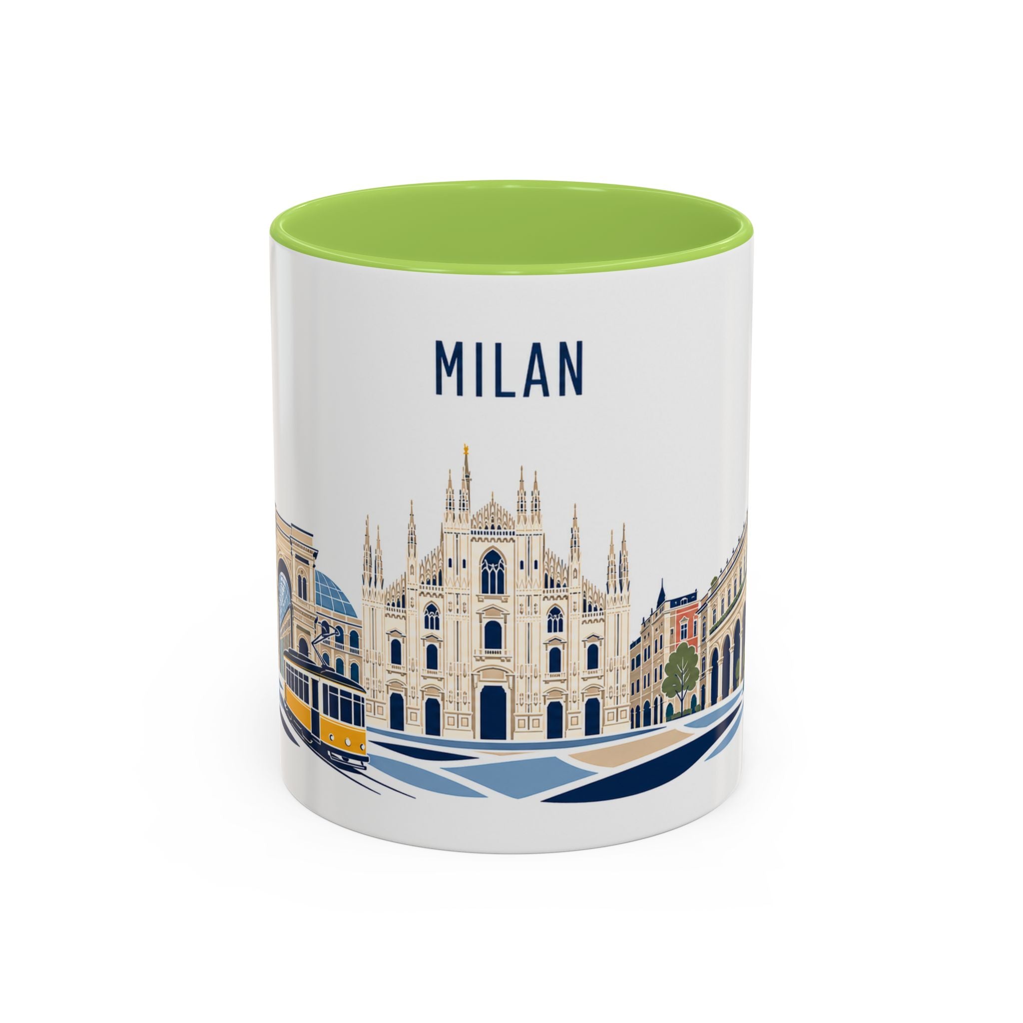 Milan Coffee Mug | Italy Travel Souvenir | Porcelain Decal City Gift | 11oz 15oz Accent Mug
