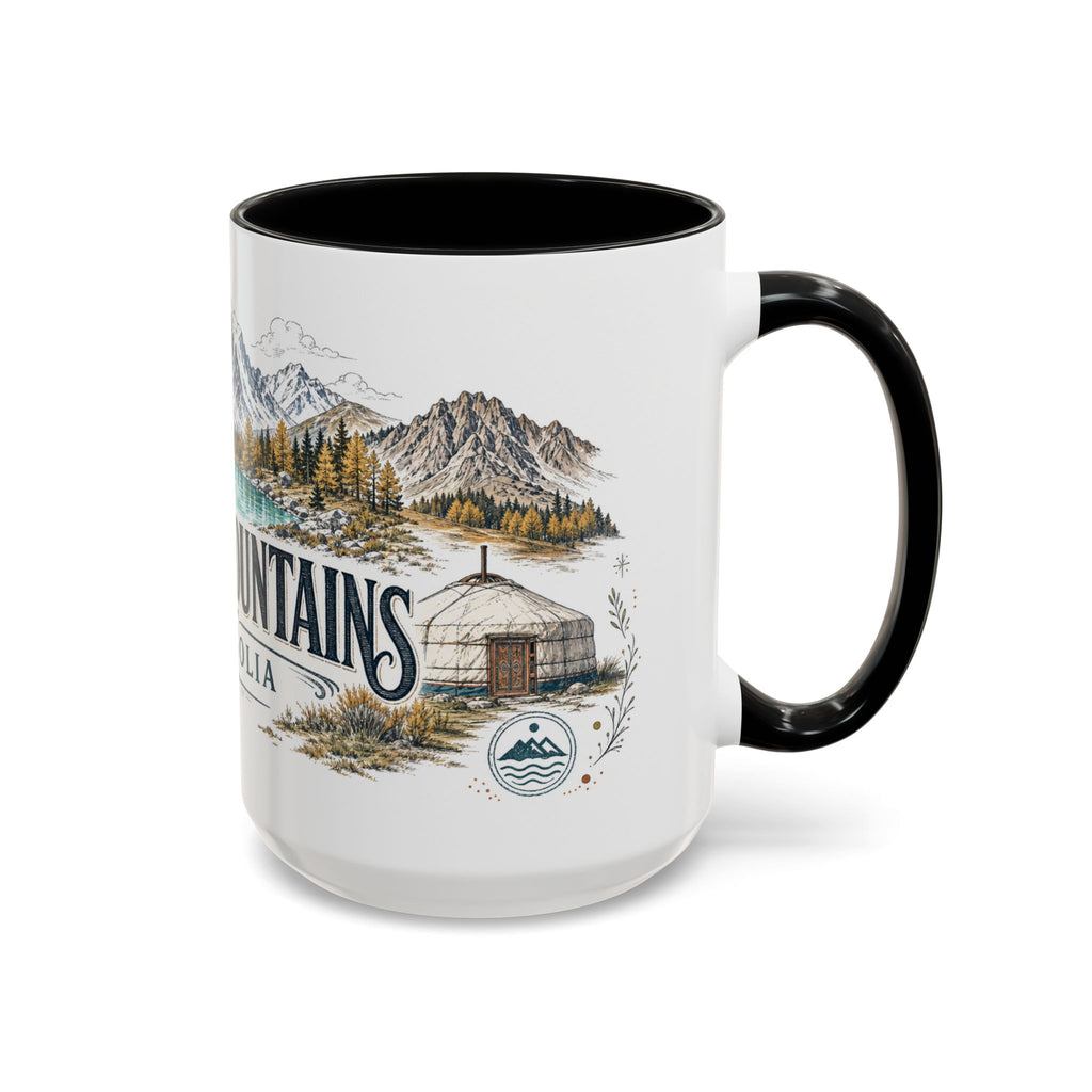 Altai Mountains Mug, Mongolia Travel Souvenir, Bucket List Gift, Accent Ceramic Coffee Mug 11oz 15oz