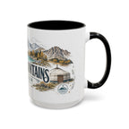 Altai Mountains Mug, Mongolia Travel Souvenir, Bucket List Gift, Accent Ceramic Coffee Mug 11oz 15oz