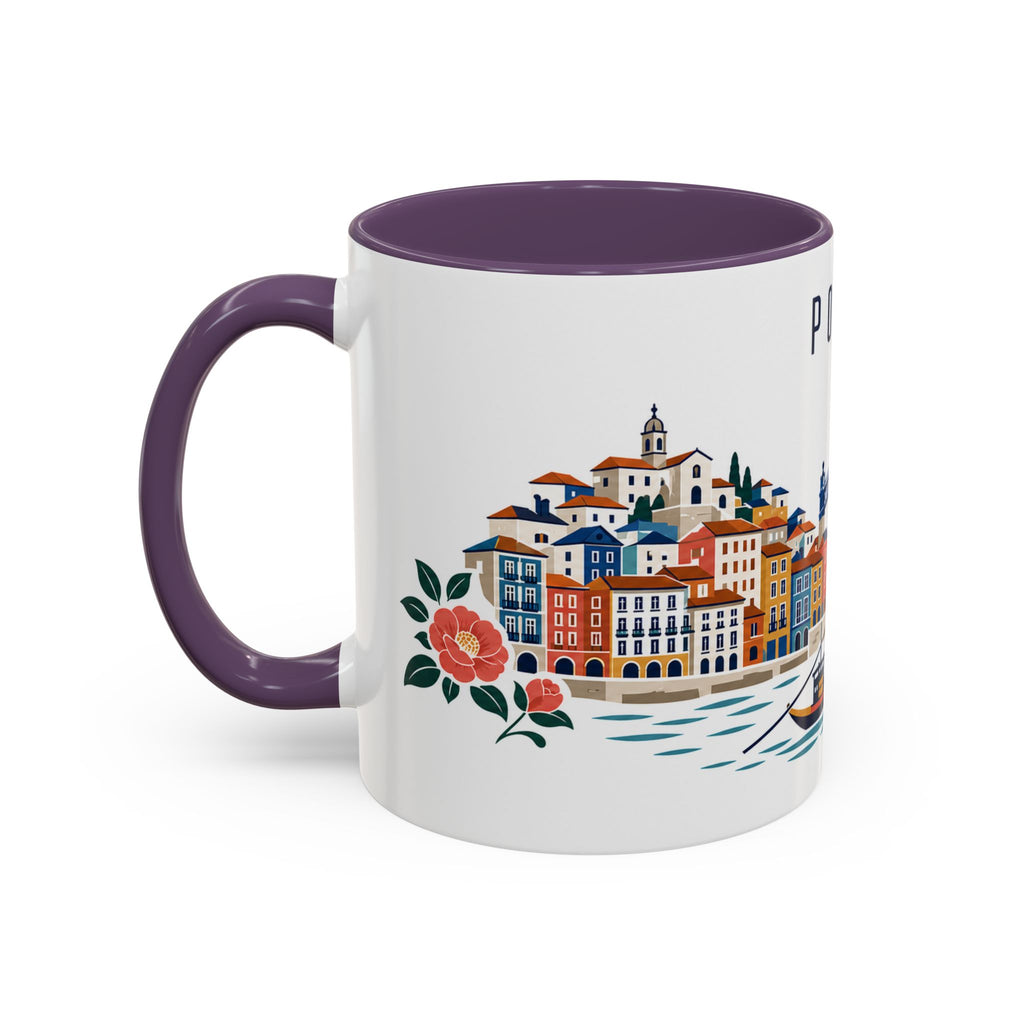 Porto Coffee Mug | Portugal Travel Souvenir | Porcelain Decal City Gift | 11oz 15oz Accent Mug