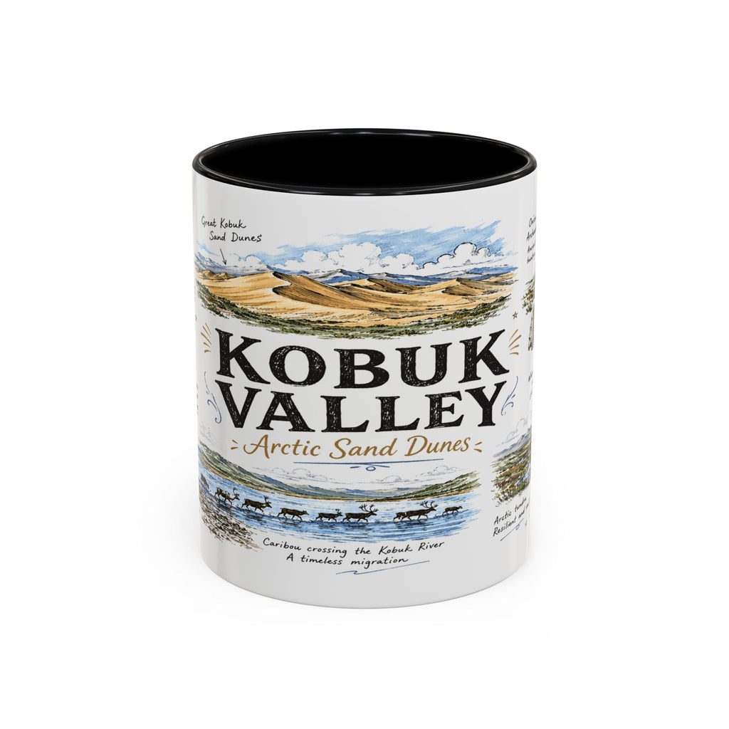 Kobuk Valley National Park Coffee Mug | Alaska Arctic Sand Dunes Gift | Accent Color Ceramic 11oz 15oz