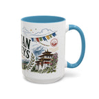 Bhutan Valleys Coffee Mug | Travel Destination Souvenir Gift | Accent Color Ceramic 11oz 15oz